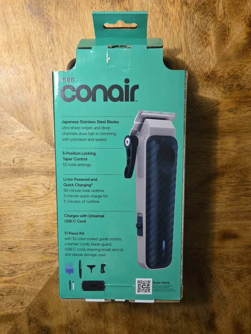 Conair Men Lithium-Ion Hair Clipper/Trimmer
